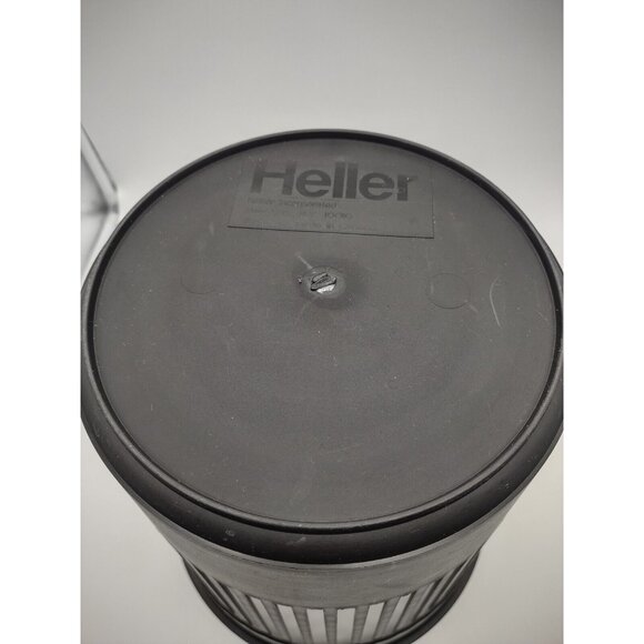 Vintage 1970s 80s Heller Canada 12" Black Trash Can Storage Bin, MCM Mid Century - Picture 15 of 16